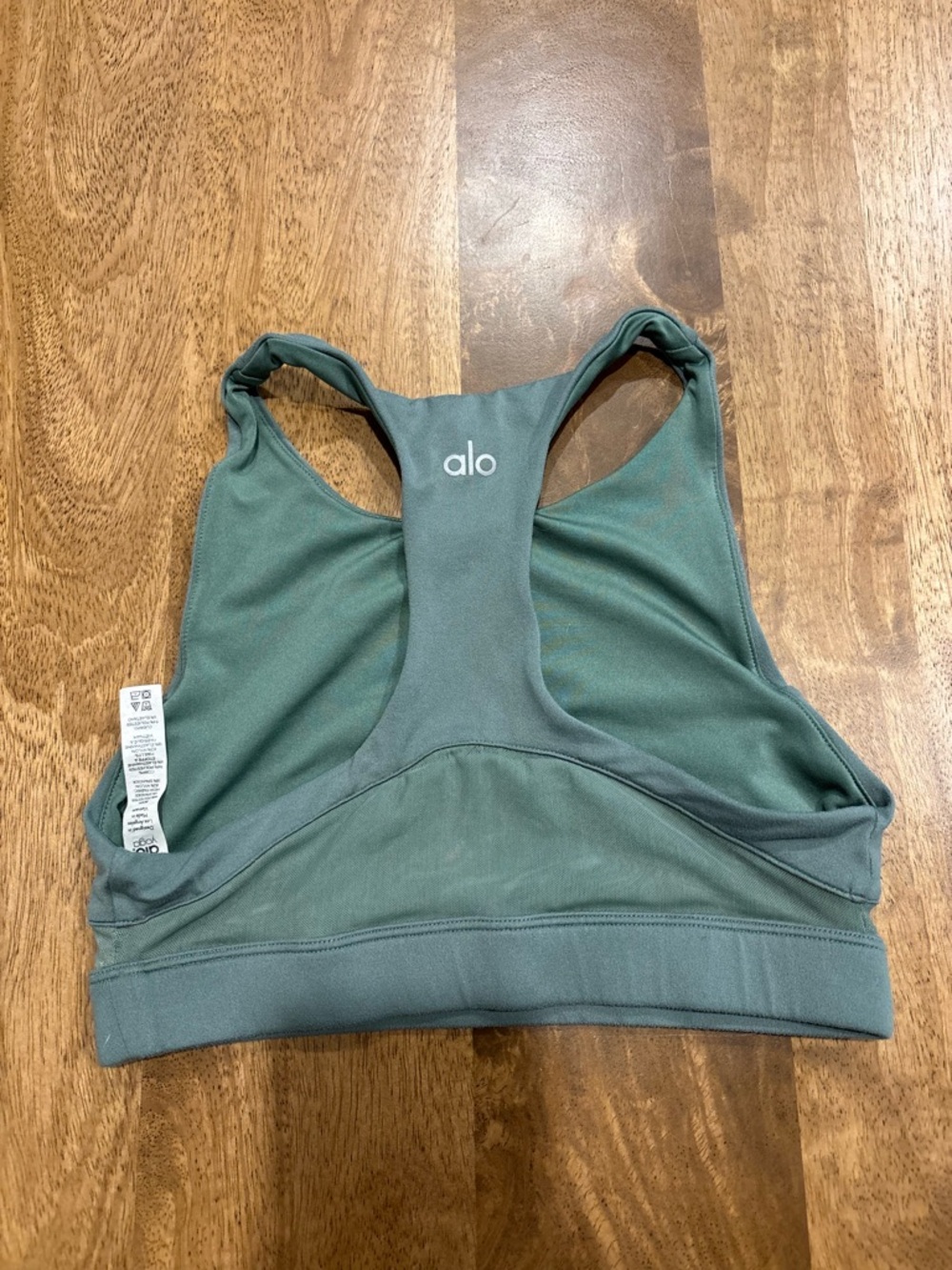 ALO Yoga Sage Green Racerback Sports Bra